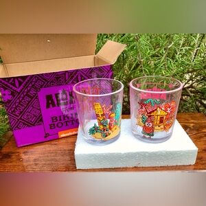 New LOOTCRATE SpongeBob SquarePants Drinking Beverage Drink Juice Glass Cup Set